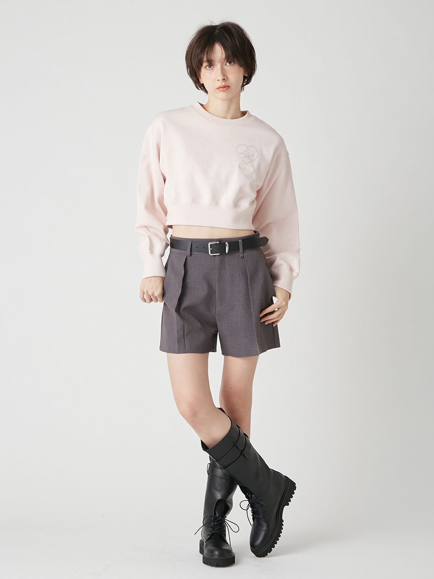 LILY BROWN「【LILY BROWN&times;Hearts2Hearts】コラボレーションビジューロゴスウェット」|スウェット・ジャージ|