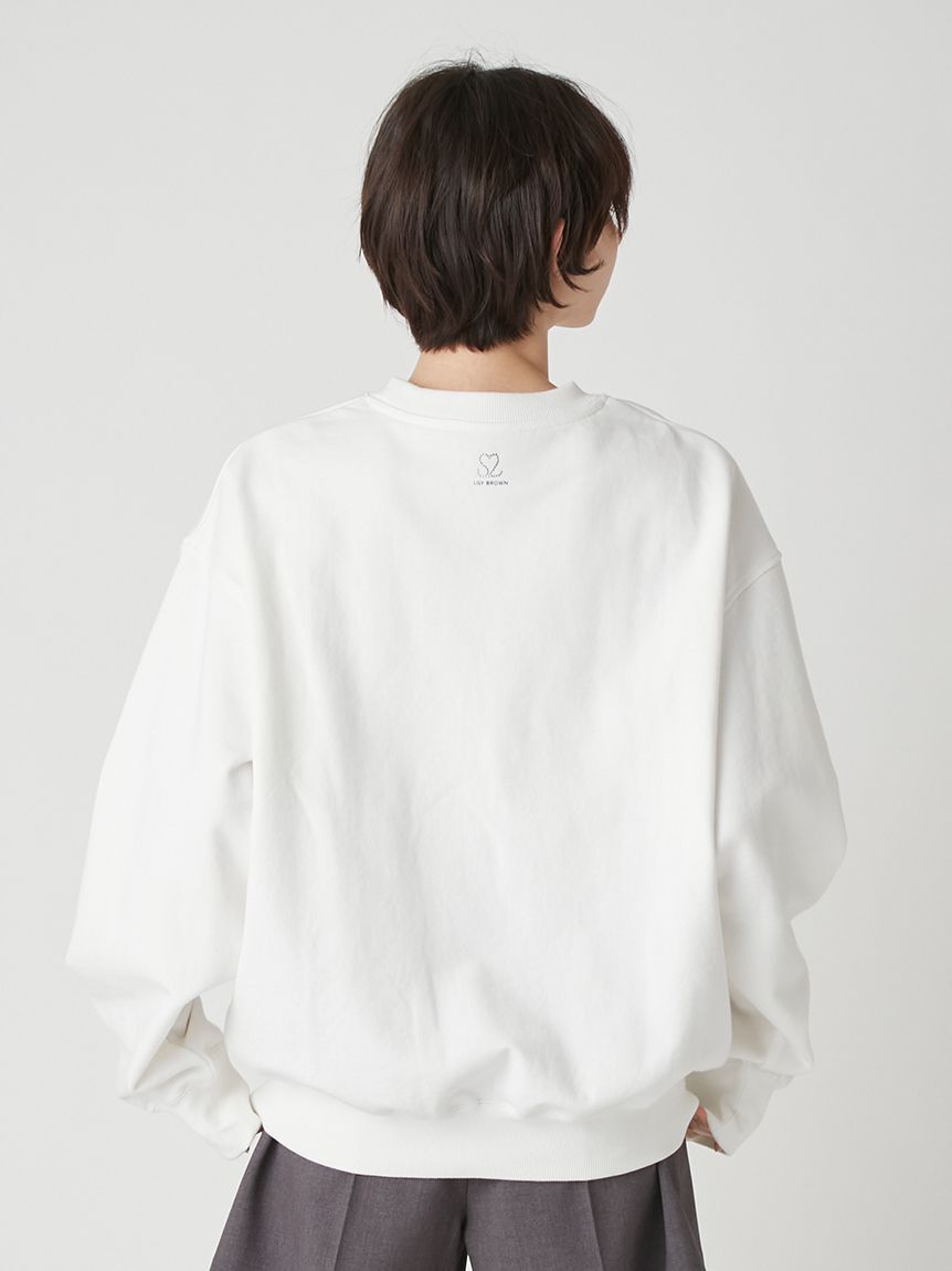 LILY BROWN「【LILY BROWN&times;Hearts2Hearts】コラボレーションビジューロゴスウェット」|スウェット・ジャージ|