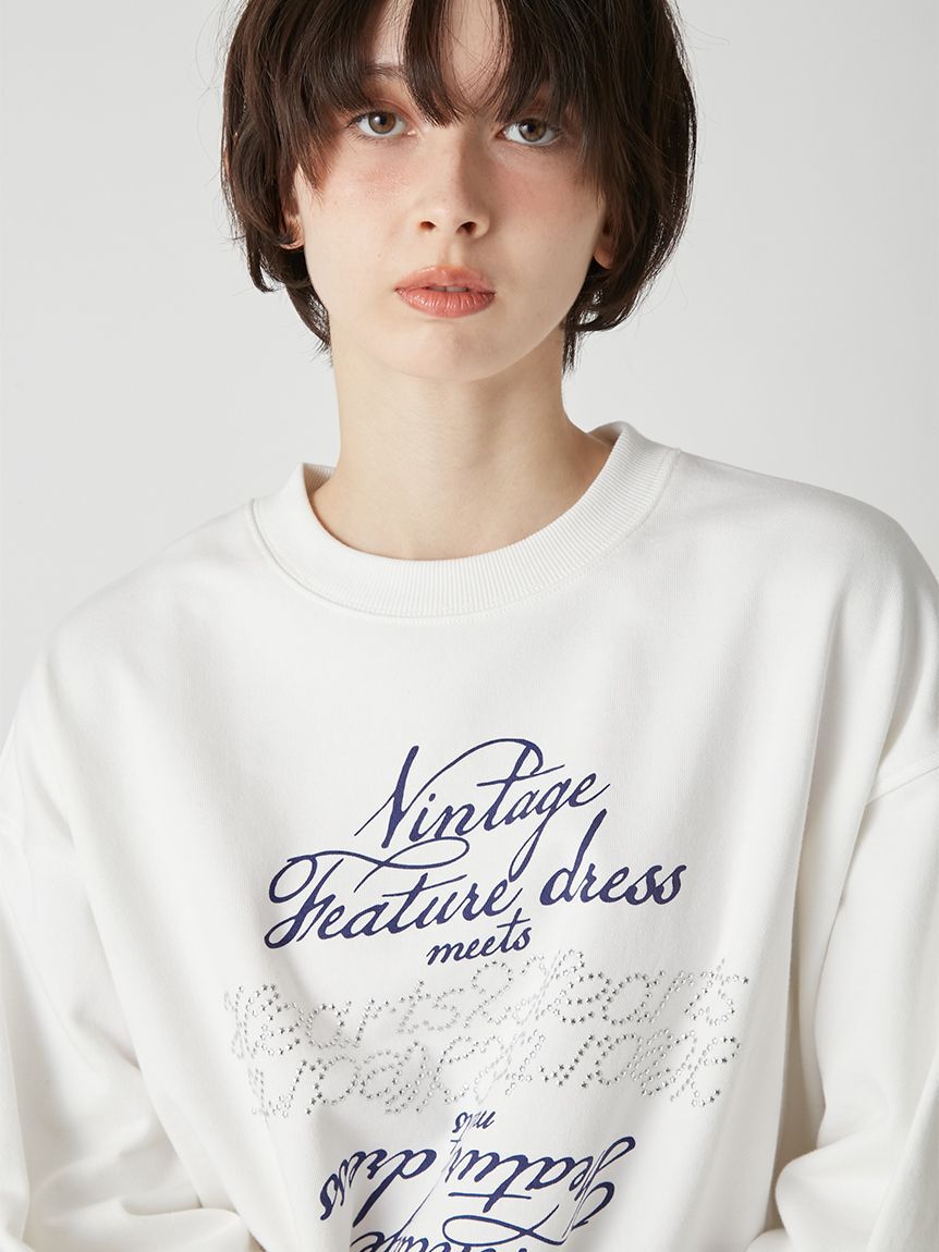 LILY BROWN「【LILY BROWN&times;Hearts2Hearts】コラボレーションビジューロゴスウェット」|スウェット・ジャージ|