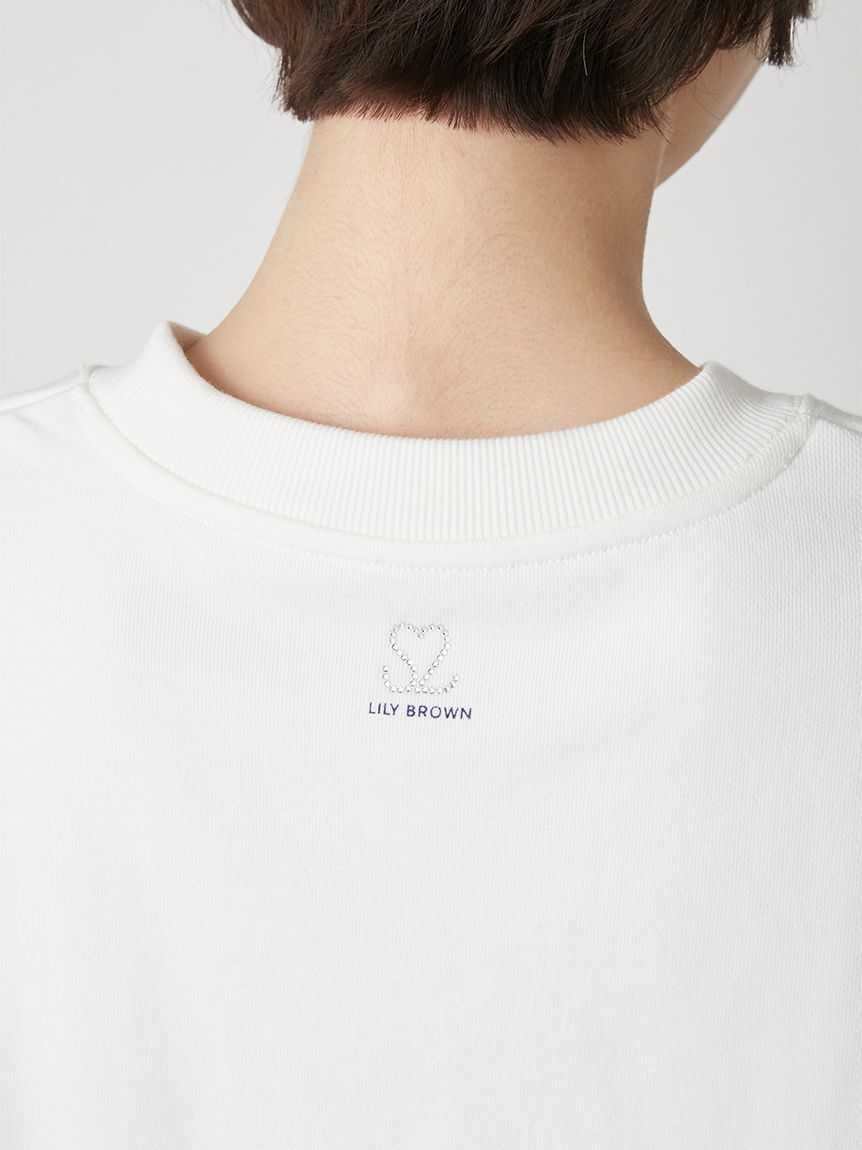LILY BROWN「【LILY BROWN&times;Hearts2Hearts】コラボレーションビジューロゴスウェット」|スウェット・ジャージ|