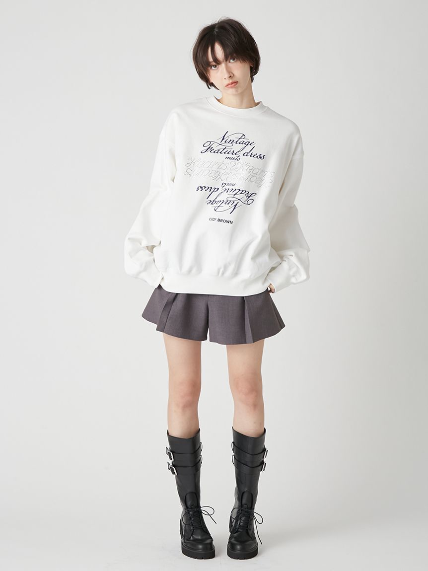 LILY BROWN「【LILY BROWN&times;Hearts2Hearts】コラボレーションビジューロゴスウェット」|スウェット・ジャージ|