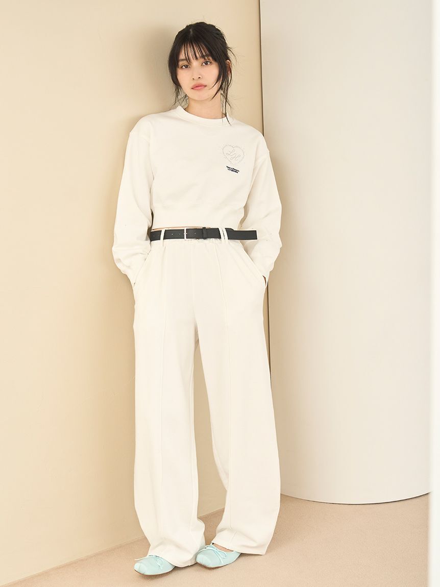 LILY BROWN「【LILY BROWN&times;Hearts2Hearts】コラボレーションビジューロゴスウェット」|スウェット・ジャージ|