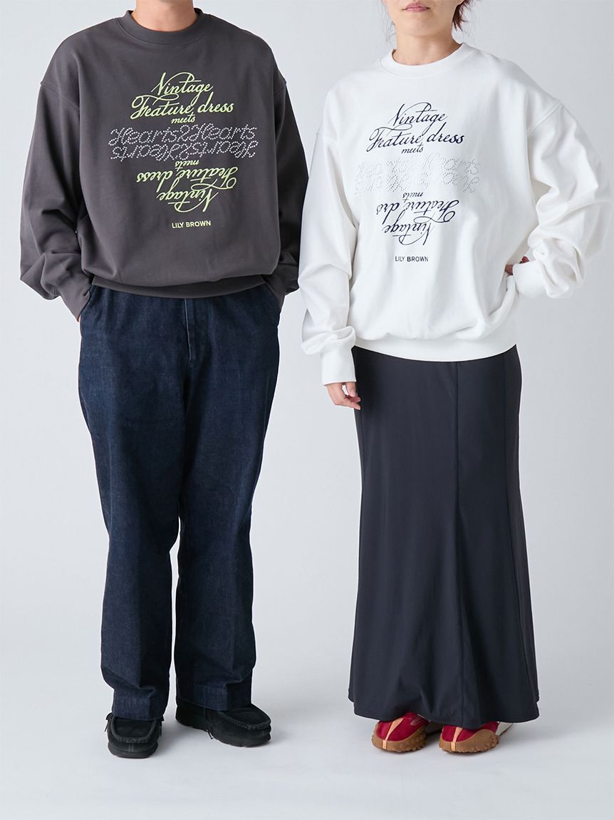 LILY BROWN「【LILY BROWN&times;Hearts2Hearts】コラボレーションビジューロゴスウェット」|スウェット・ジャージ|