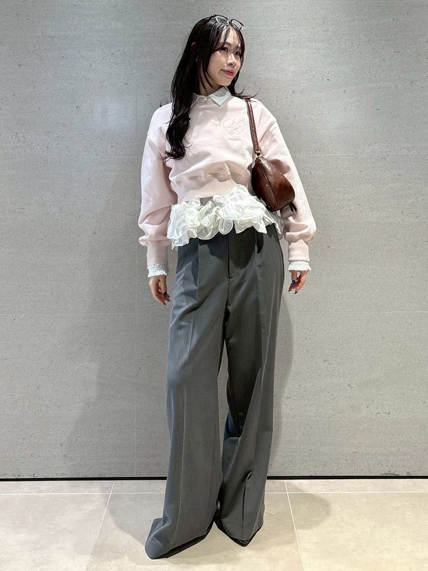 LILY BROWN「【LILY BROWN&times;Hearts2Hearts】コラボレーションビジューロゴスウェット」|スウェット・ジャージ|