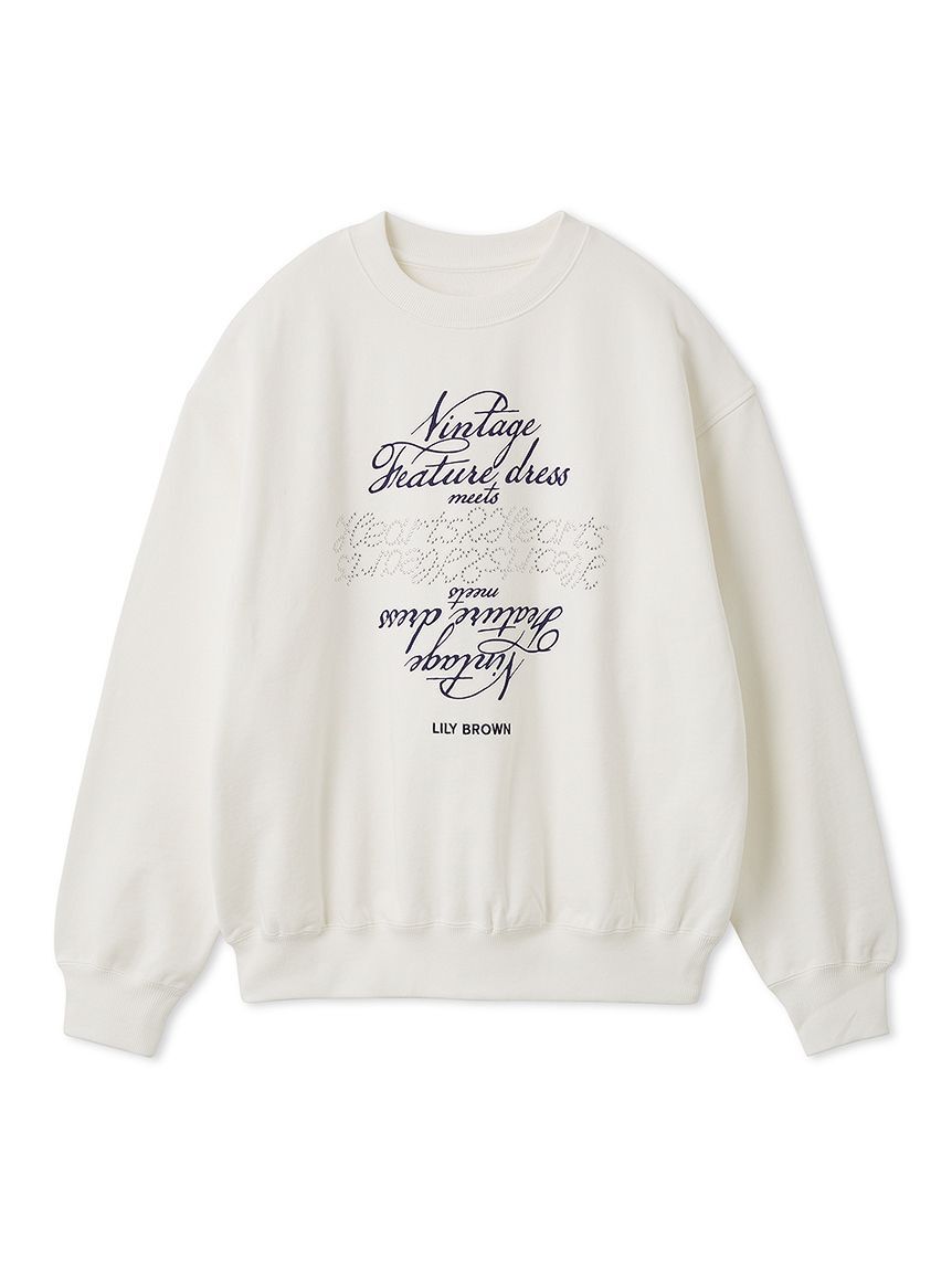LILY BROWN「【LILY BROWN&times;Hearts2Hearts】コラボレーションビジューロゴスウェット」|スウェット・ジャージ|