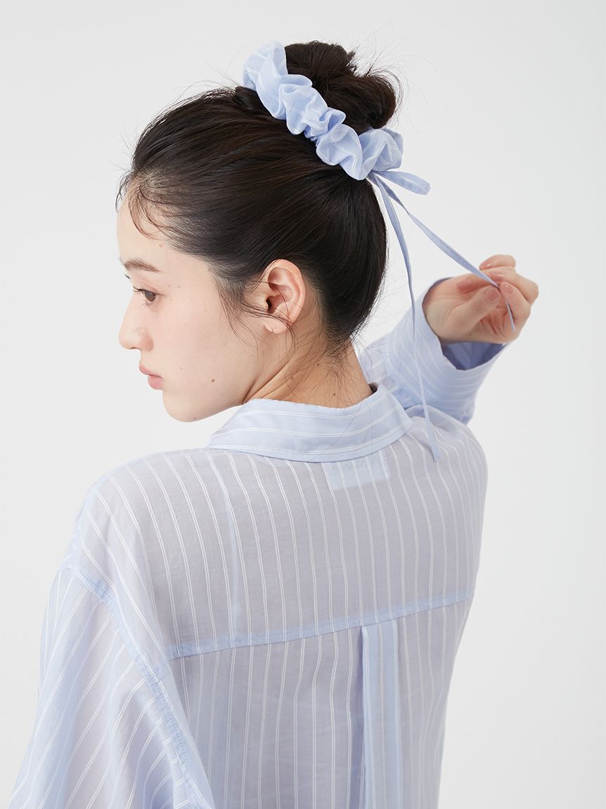 LILY BROWN「【Lily Bear】シュシュセットシアーシャツ」|シャツ・ブラウス|