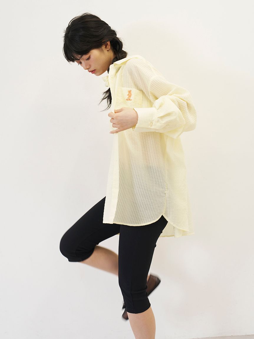 LILY BROWN「【Lily Bear】シュシュセットシアーシャツ」|シャツ・ブラウス|