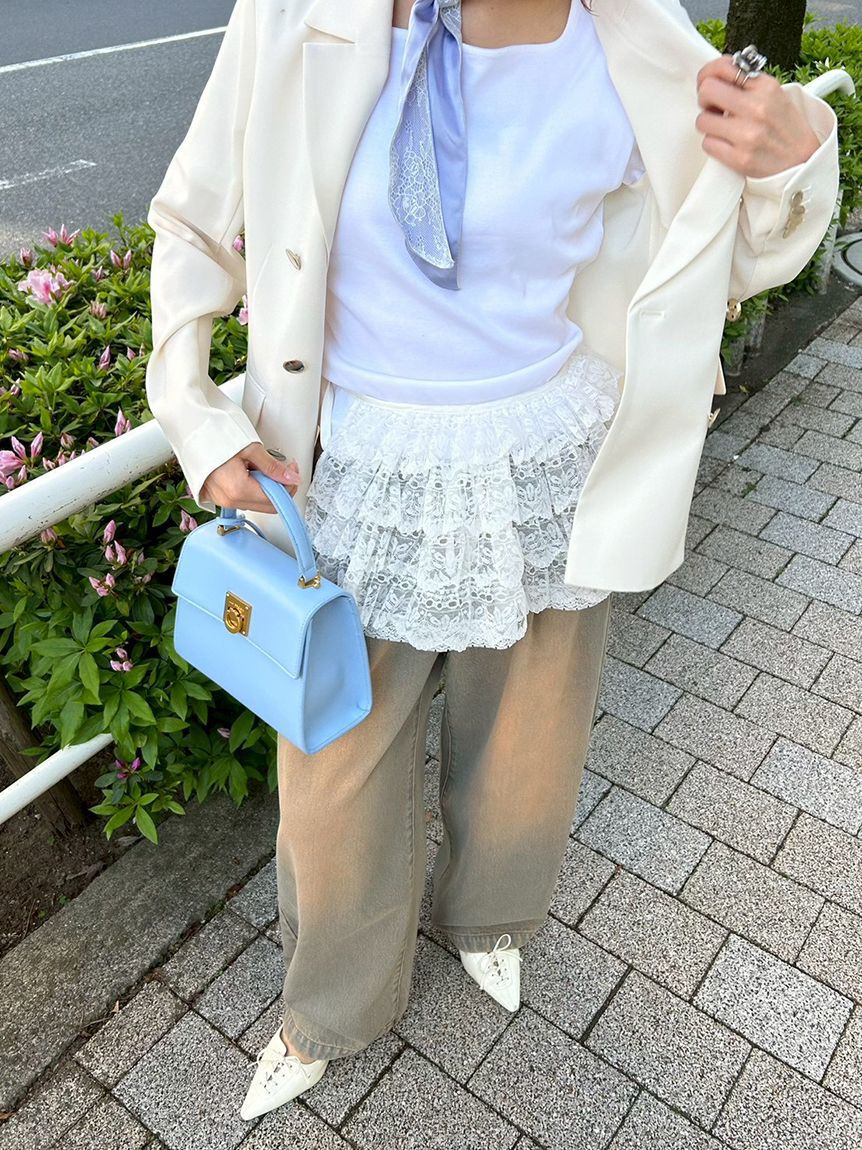 LILY BROWN「ワイドレッグリラックスデニムパンツ」|デニム|