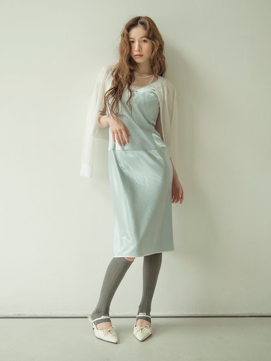 LILY BROWN「[L.B CANDY STOCK]ビジューリボンパールネックレス」|ネックレス|