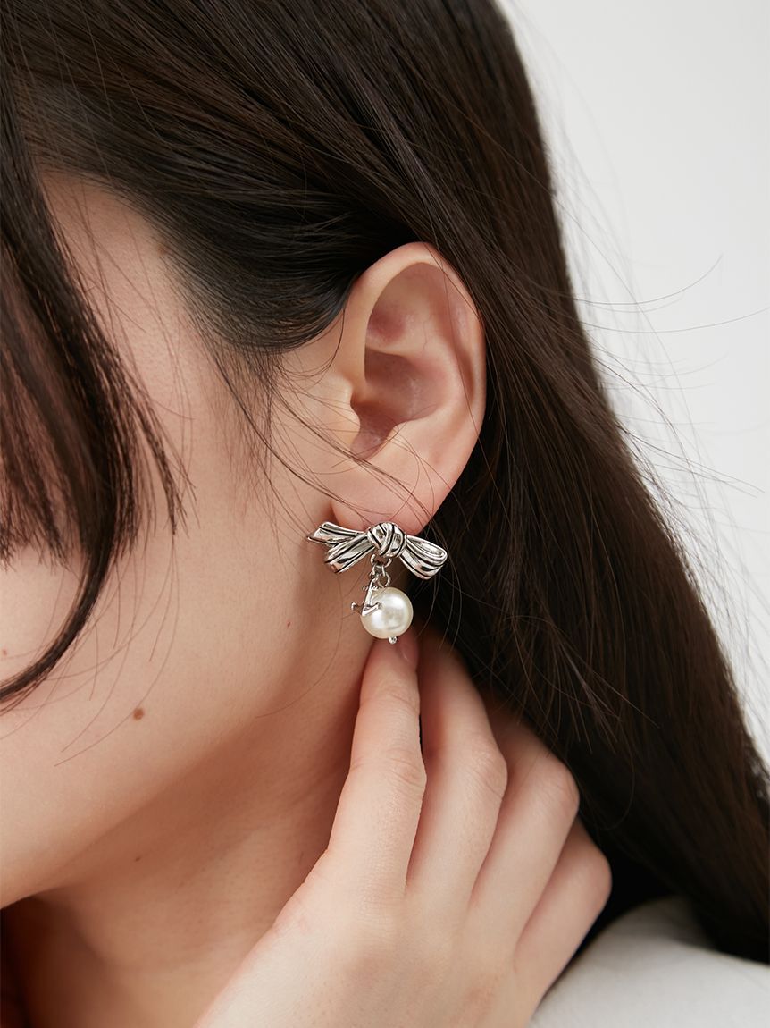 LILY BROWN「マリンリボンパールピアス」|ピアス|