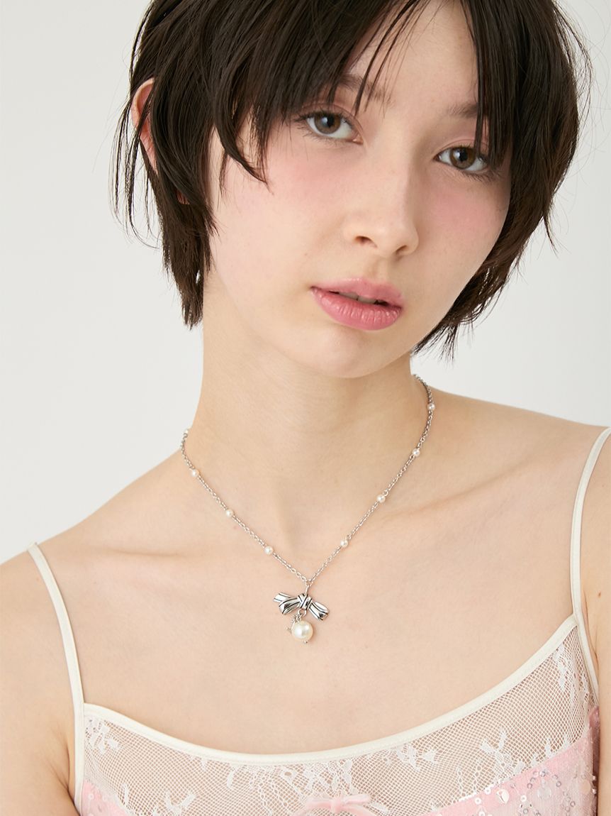 LILY BROWN「マリンリボンパールネックレス」|ネックレス|