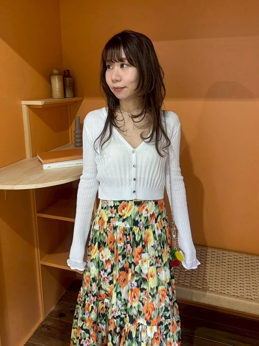 LILY BROWN「【限定カラー】【ウォッシャブル】Vネックニットカーディガン」|カーディガン|WHT