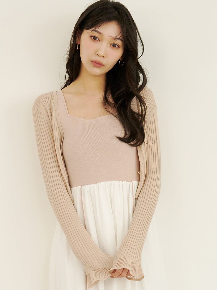 LILY BROWN「【限定カラー】【ウォッシャブル】Vネックニットカーディガン」|カーディガン|