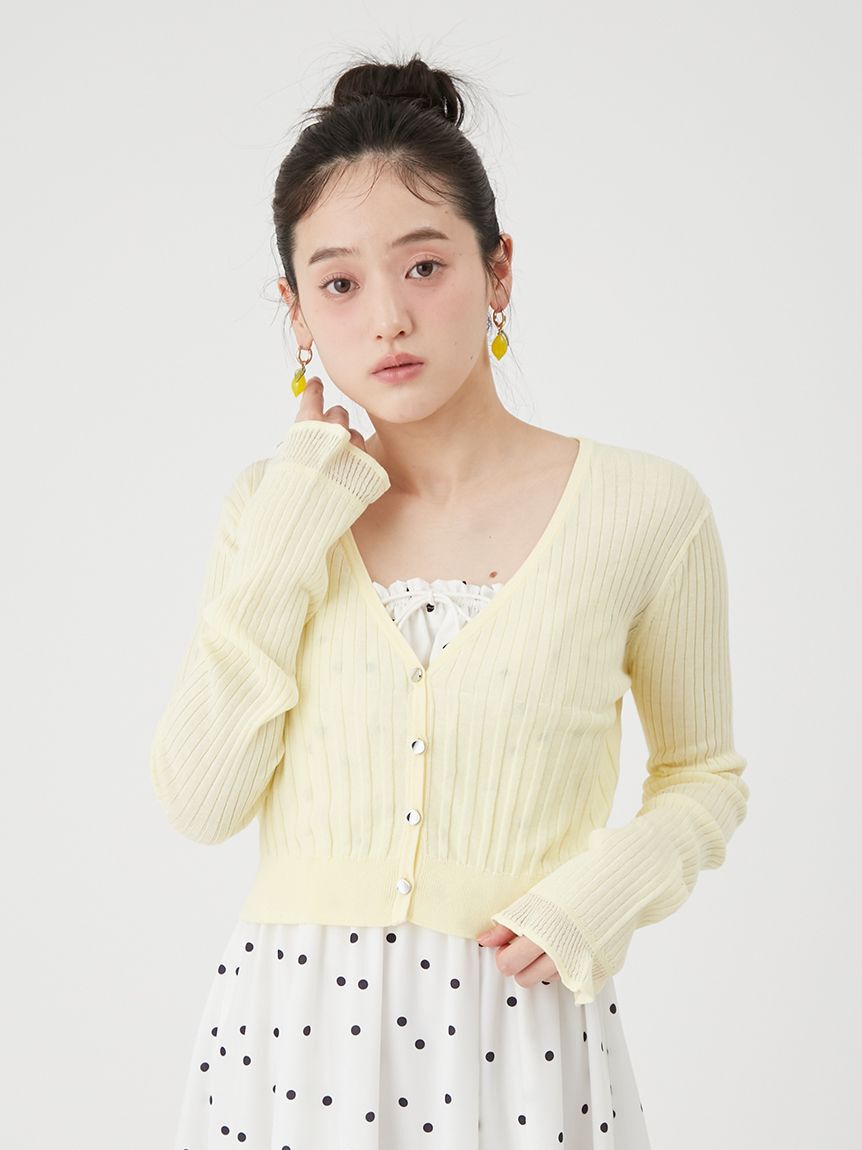 LILY BROWN「【限定カラー】【ウォッシャブル】Vネックニットカーディガン」|カーディガン|