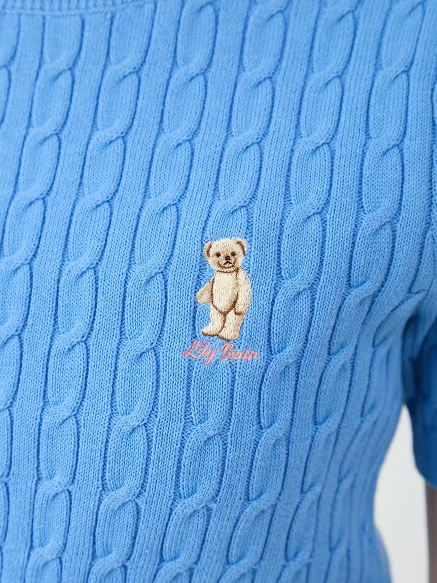 LILY BROWN「【Lily Bear】サイドボタンケーブルニット」|ニット・セーター|
