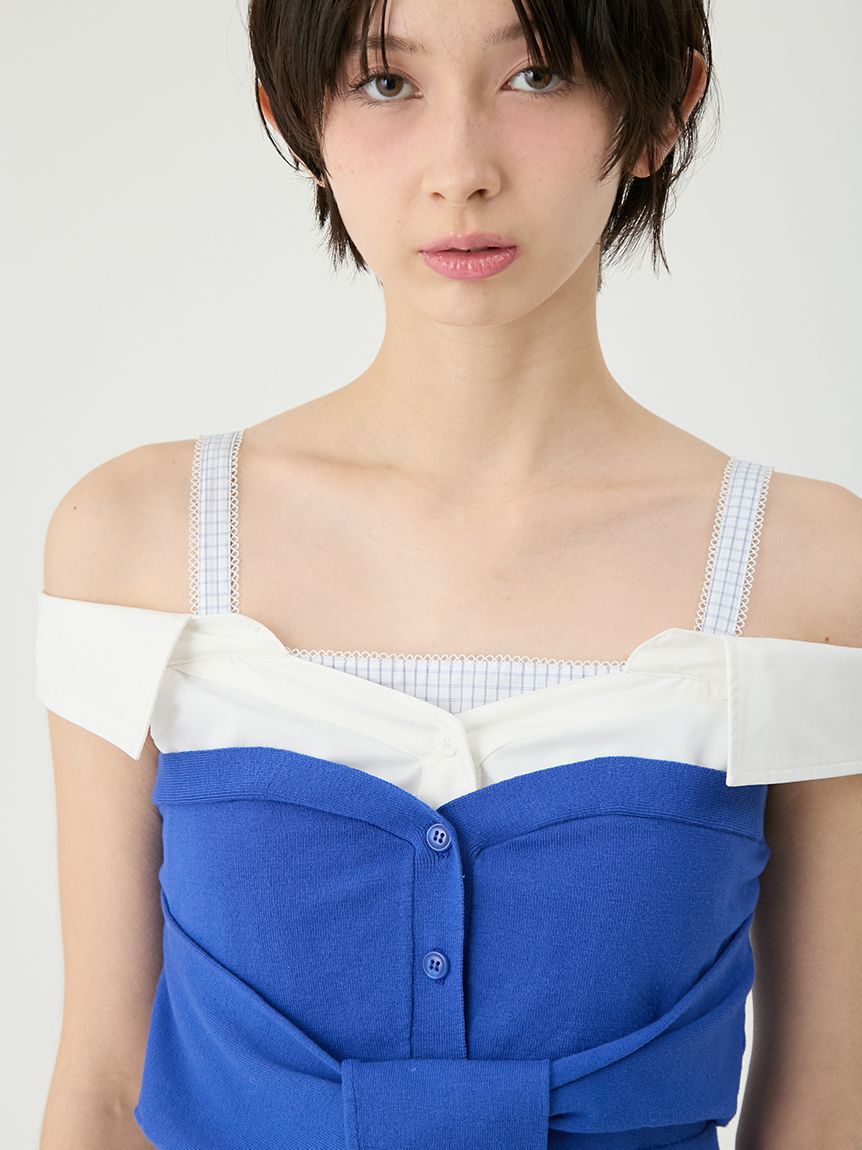 LILY BROWN「レイヤードドッキングニットワンピース」|ワンピース|