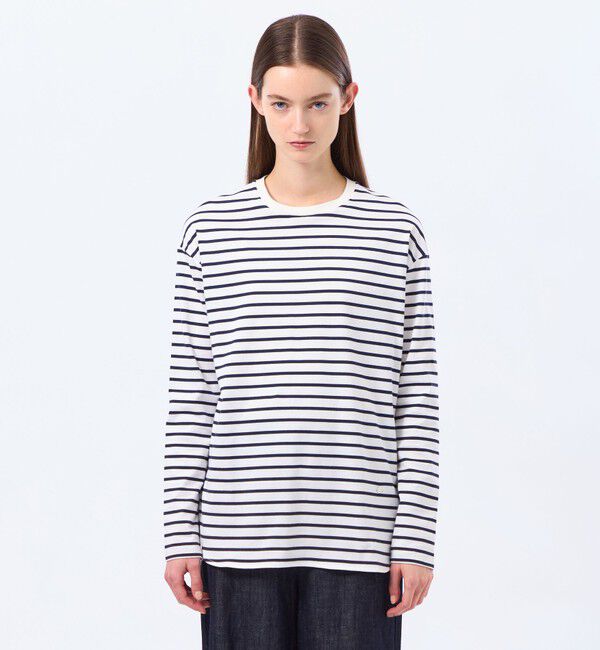 MACKINTOSH PHILOSOPHY「ラウンドヘムシルケットボーダーカットソー」|Tシャツ・カットソー|