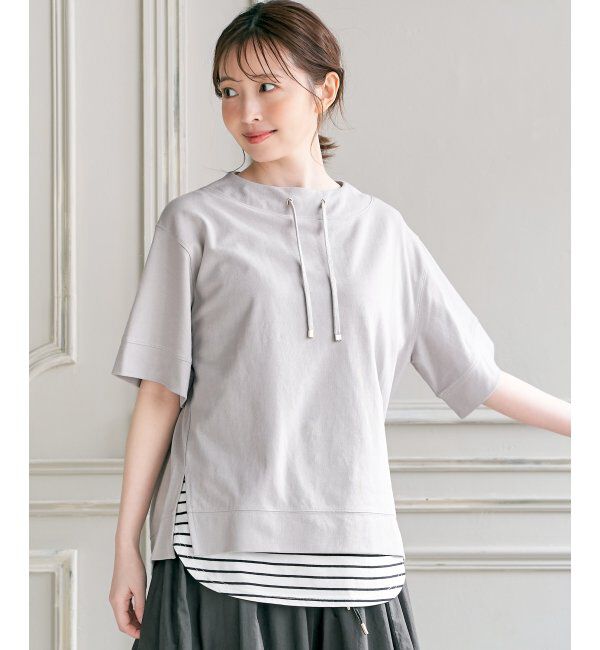 ikka「コットンUSA鹿の子スピンドルプルオーバー」|その他|
