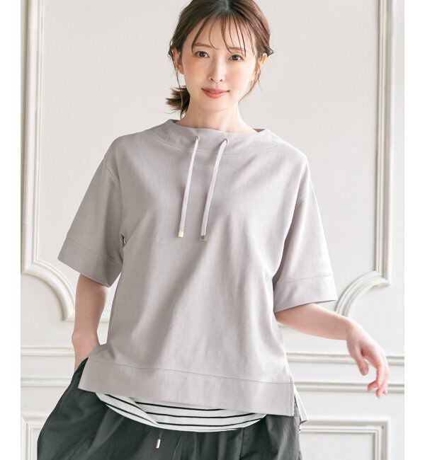 ikka「コットンUSA鹿の子スピンドルプルオーバー」|その他|