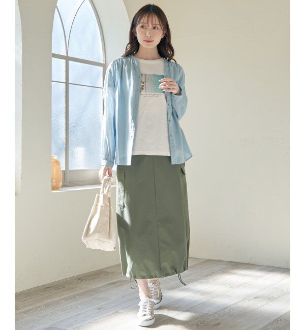 ikka「【雑誌InRed5月号掲載】リップストップカーゴスカート」|スカート|