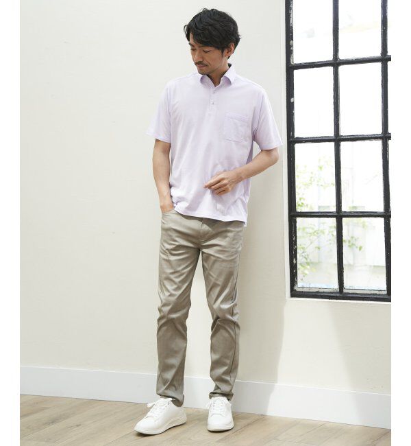 IKKA LOUNGE「【吸水速乾／イージーケア】アーバンドライカッタウェーポロシャツ」|Tシャツ・カットソー|