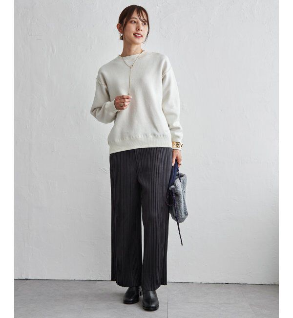 ikka「スエードライクプリーツワイドパンツ」|その他|