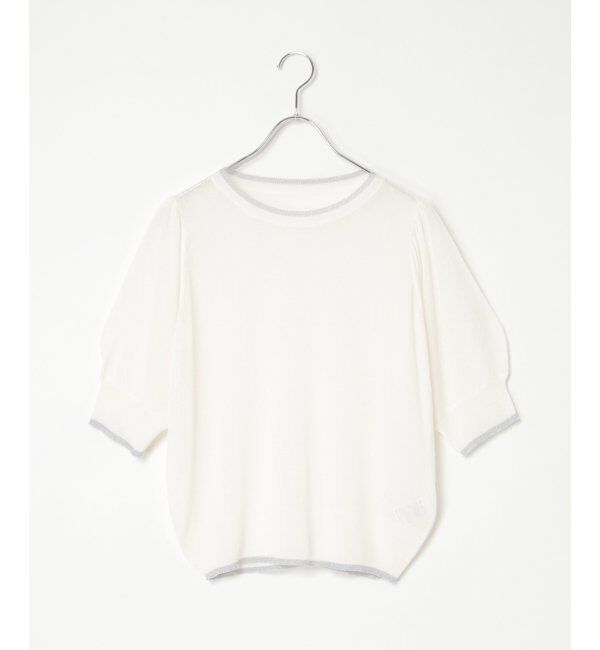 VENCE share style「梨地袖配色トップス」|ニット・セーター|