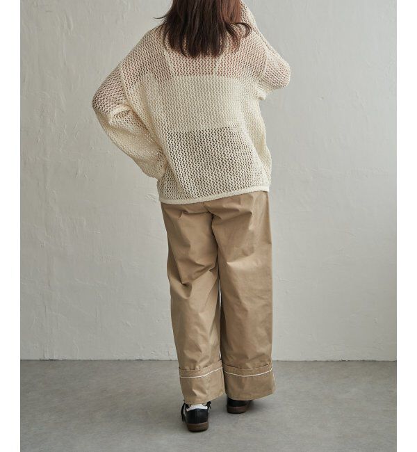 VENCE share style「メッシュ編みヘンリーネックプルオーバー」|ニット・セーター|