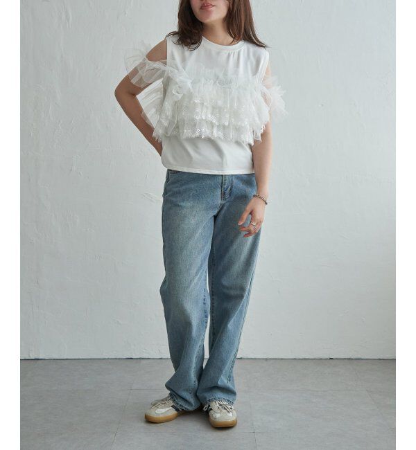 VENCE share style「マルチウェイチュールフリルトップス」|その他|