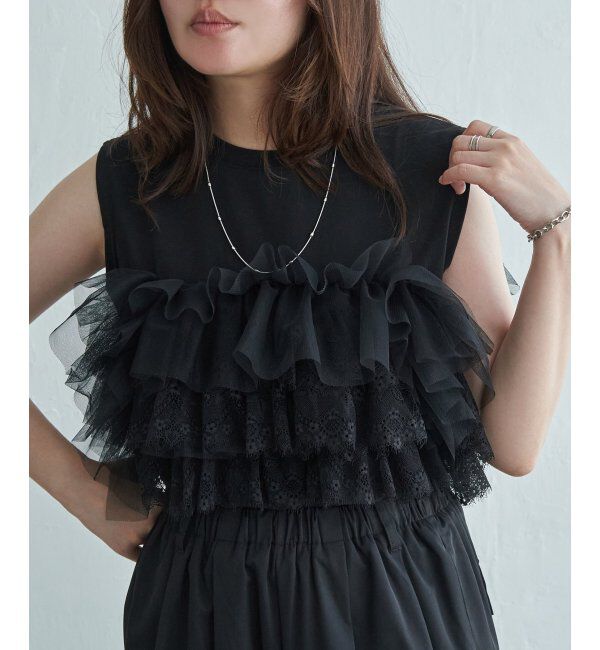 VENCE share style「マルチウェイチュールフリルトップス」|その他|