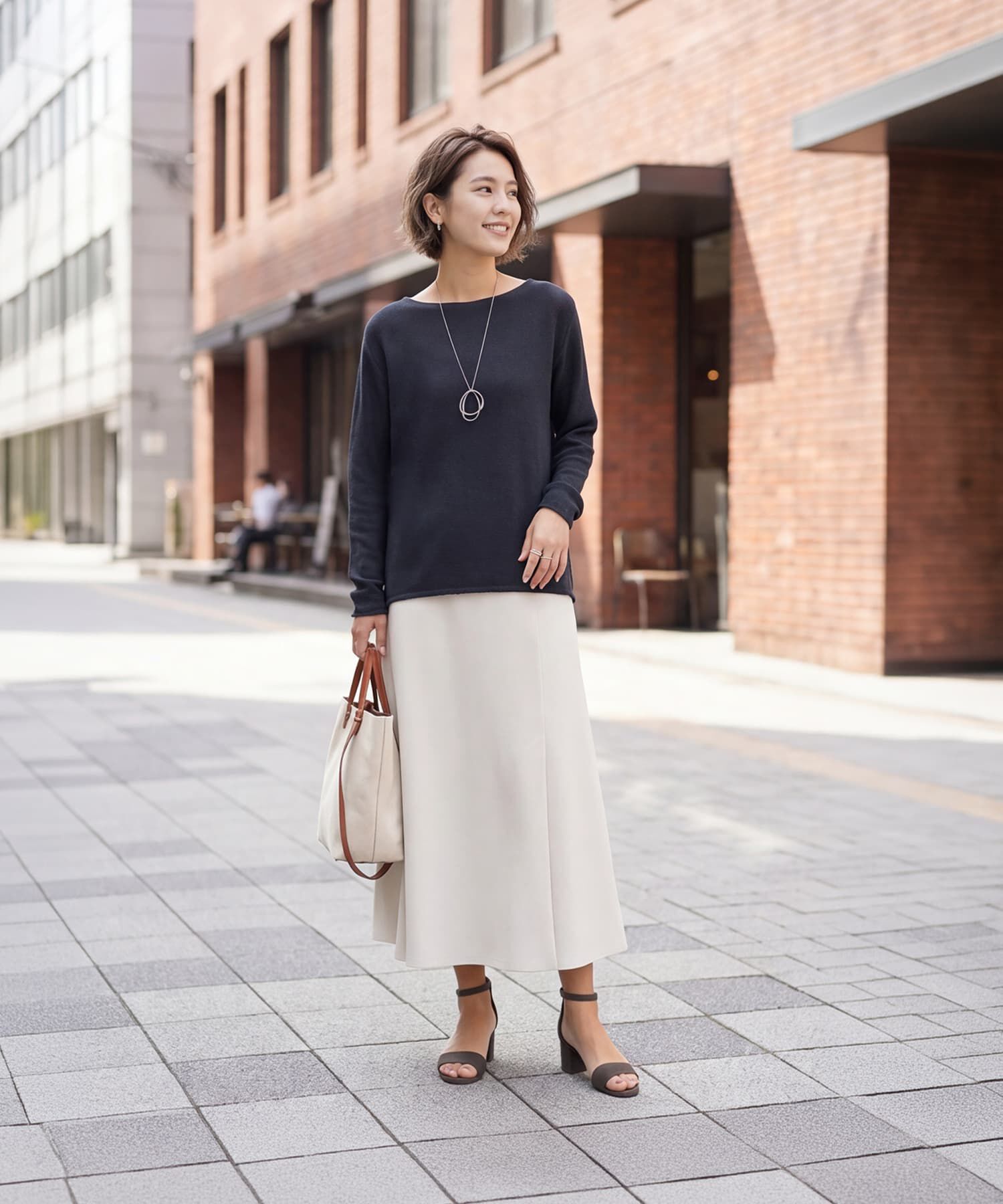 STYLE DELI「カラッとした綿シアーボートネックニット」|Tシャツ・カットソー|