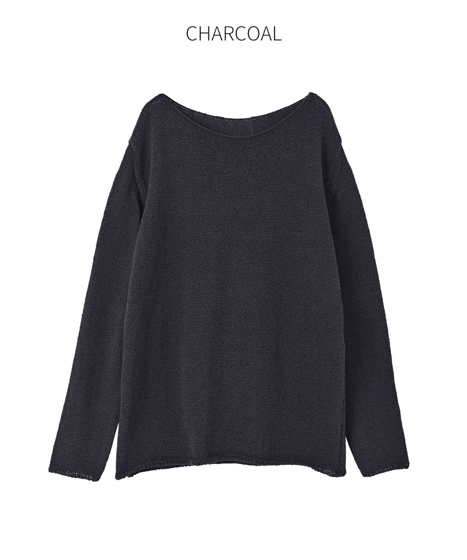 STYLE DELI「カラッとした綿シアーボートネックニット」|Tシャツ・カットソー|