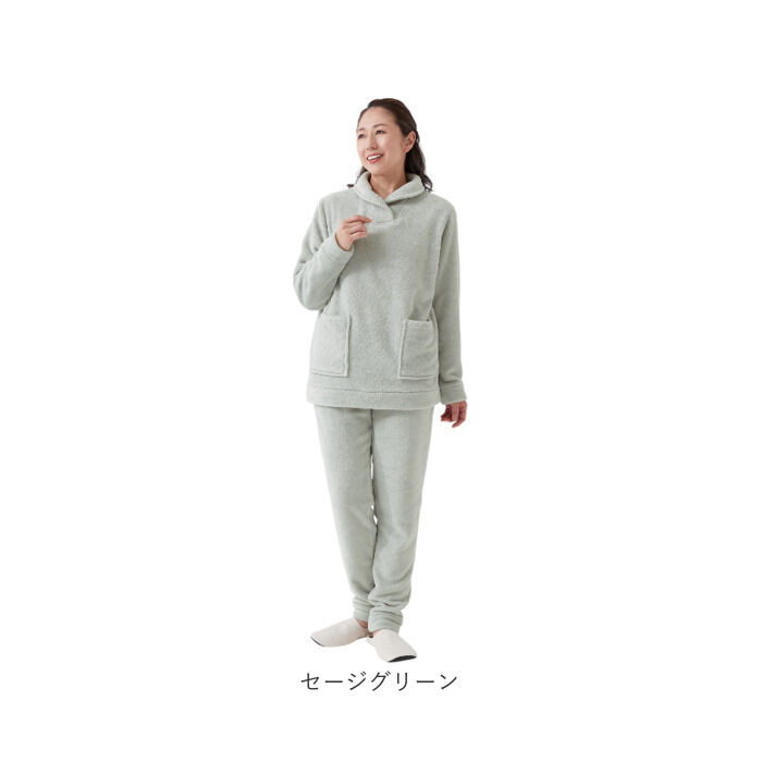 BACKYARD FAMILY「パジャマ 上下セット レディース 通販 ふわふわ フリースパジャマ 長袖 セットアップ」|ルームウェア|
