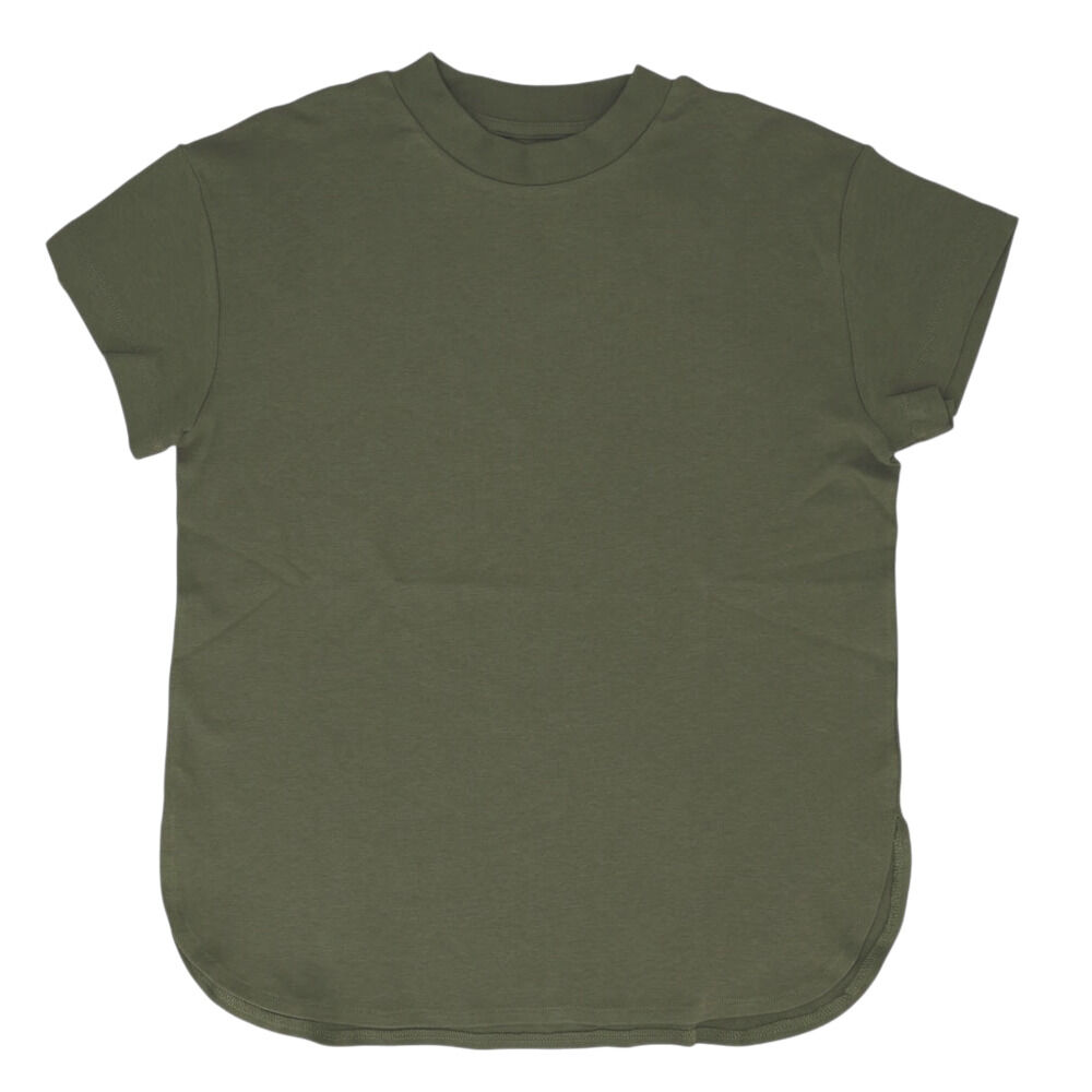 BACKYARD FAMILY「mitis Tシャツ ミティス 通販 モックネックTシャツ カットソー 前後差 プルオーバー」|Tシャツ・カットソー|グリーン1