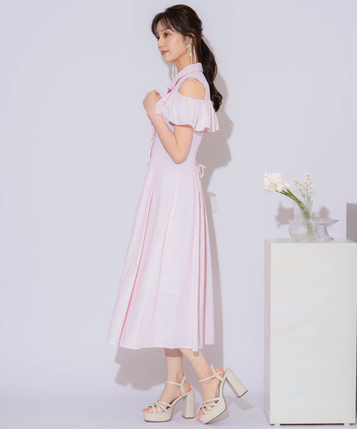 WILLSELECTION「２WAYスリーブストライプシャツワンピース」|ワンピース|