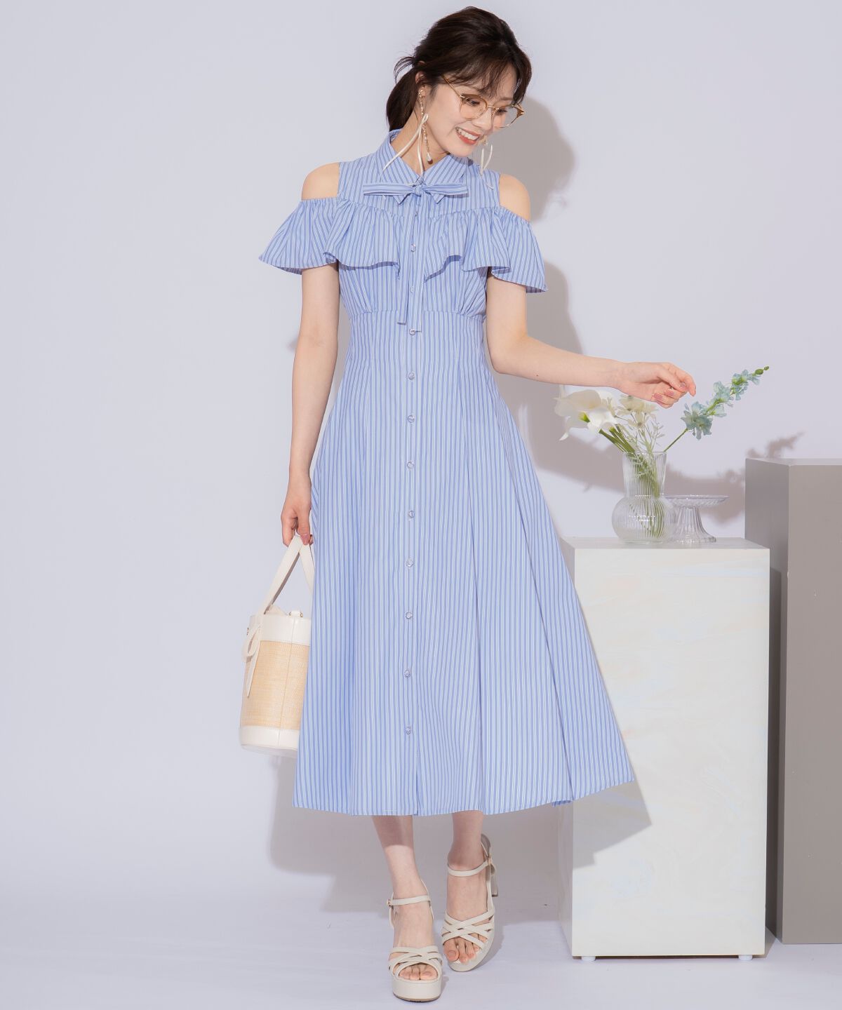 WILLSELECTION「２WAYスリーブストライプシャツワンピース」|ワンピース|