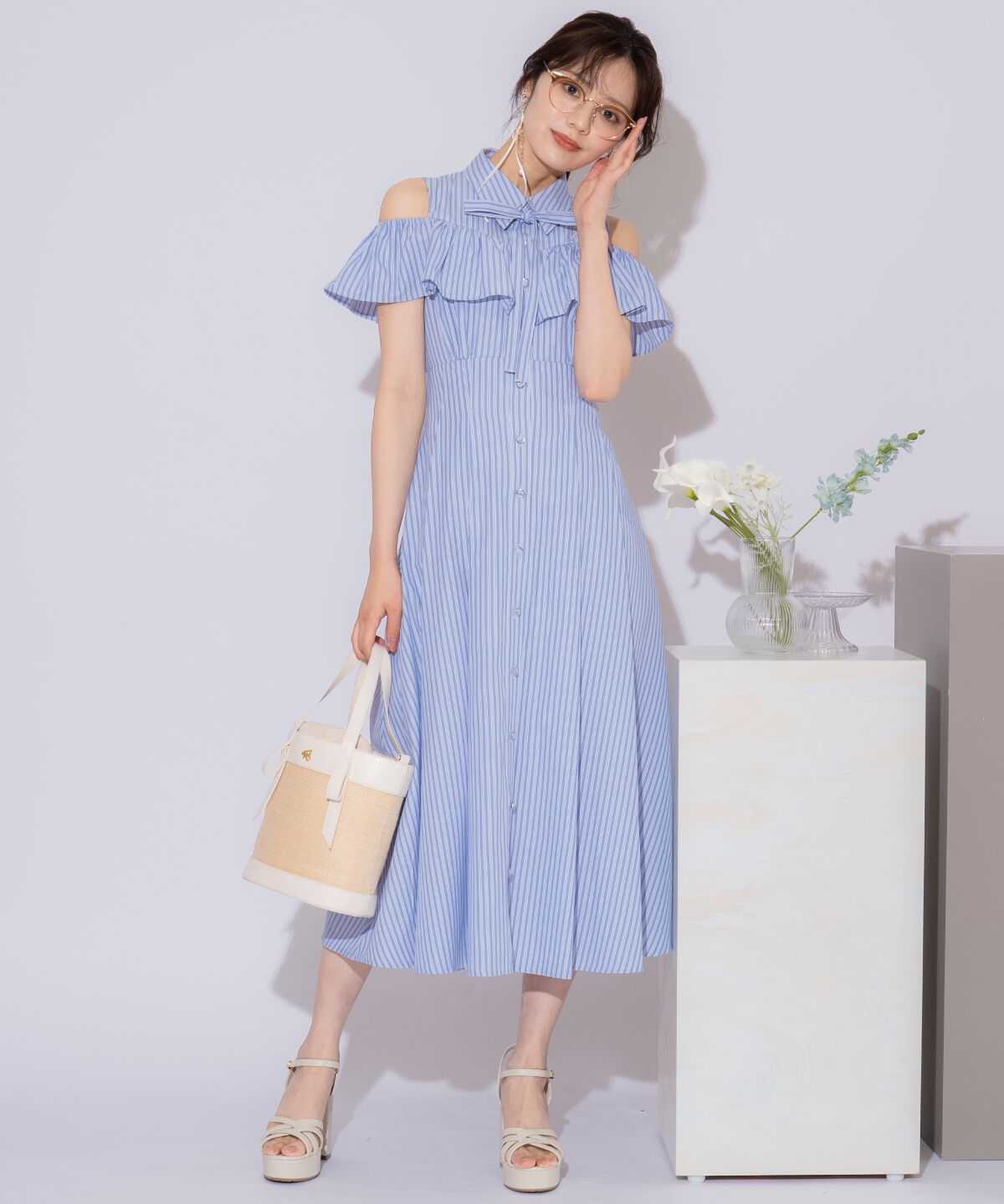 WILLSELECTION「２WAYスリーブストライプシャツワンピース」|ワンピース|