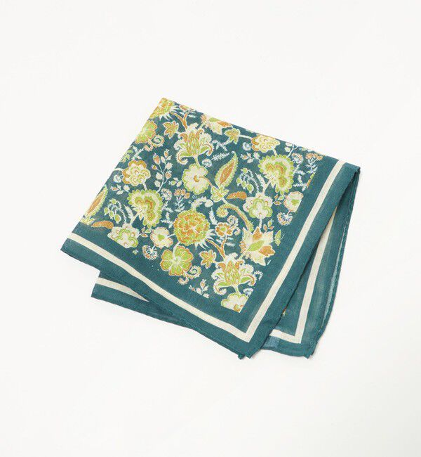 UNITED ARROWS「＜ERRICO FORMICOLA＞フラワー ポケットチーフ」|ハンカチ|DK.GREEN