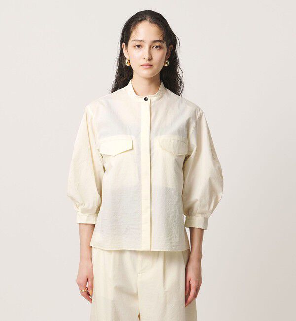 UNITED ARROWS「NALYA バンドカラー シャツ」|シャツ・ブラウス|
