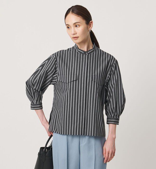 UNITED ARROWS「NALYA バンドカラー シャツ」|シャツ・ブラウス|