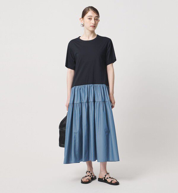 UNITED ARROWS「カット コンビ ドッキング ワンピース」|ワンピース|