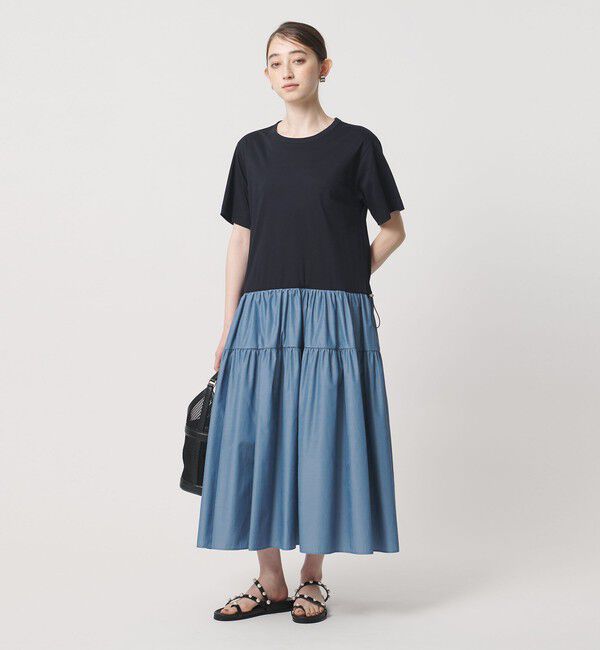 UNITED ARROWS「カット コンビ ドッキング ワンピース」|ワンピース|