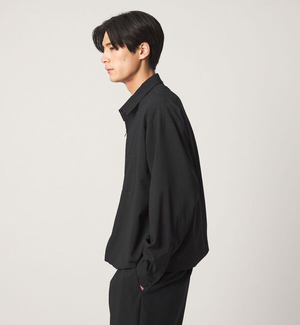 UNITED ARROWS「DotAir ドットエア サッカー ジップ シャツ　吸水速乾」|シャツ・ブラウス|