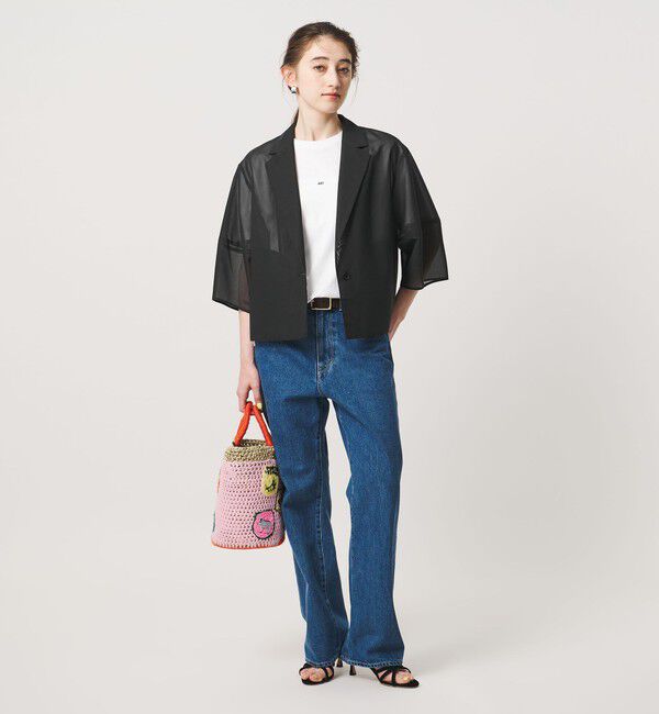 UNITED ARROWS「シアー ショート ジャケット ‐ウォッシャブル‐」|テーラードジャケット|