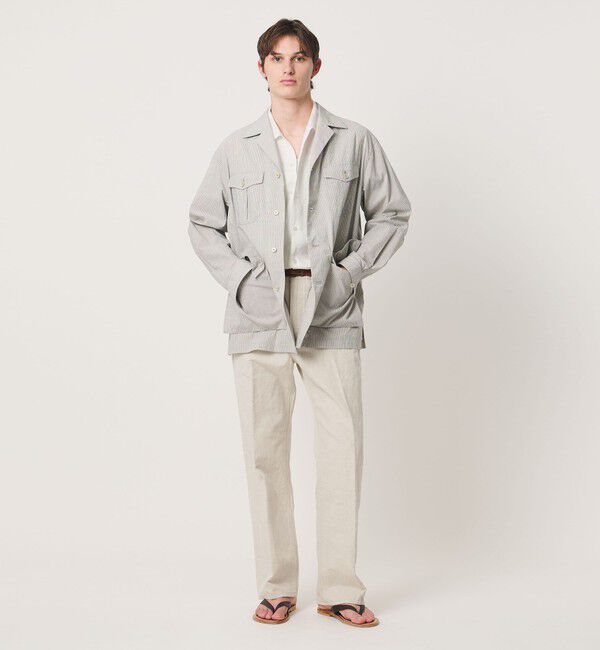 UNITED ARROWS「リネンキャンブリック ワンピースオープンカラーシャツ」|シャツ・ブラウス|