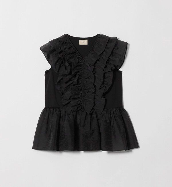 UNITED ARROWS「レディー フリル チュール カットソー ‐ウォッシャブル‐」|Tシャツ・カットソー|