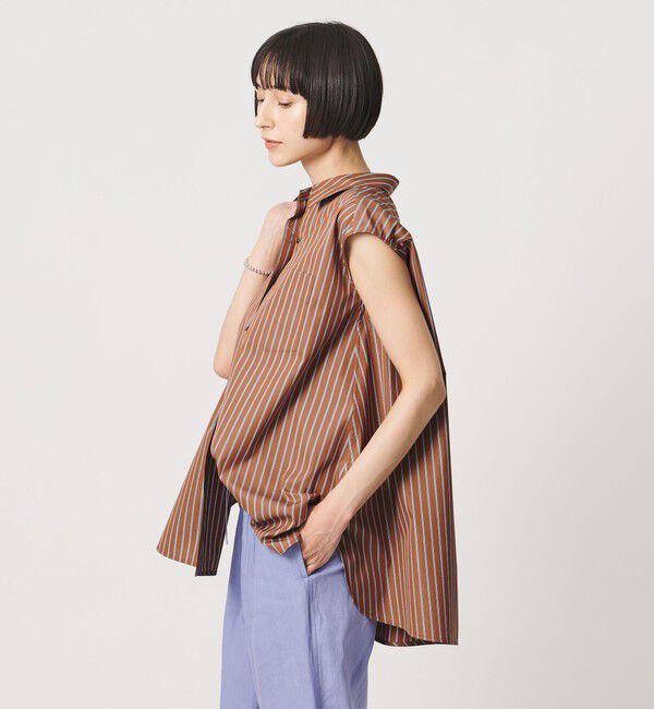 UNITED ARROWS「バックフレア フレンチスリーブ シャツ」|シャツ・ブラウス|