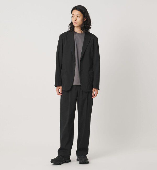 UNITED ARROWS「ウェザーコンフォート メランジ 2プリーツ バルーンパンツ 撥水 ヨコストレッチ」|チノ|
