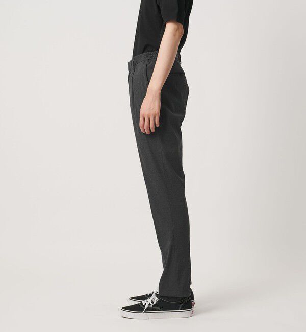 UNITED ARROWS「ウェザーコンフォート メランジ サイドシャーリング 1プリーツ パンツ 撥水 ヨコストレッチ」|チノ|