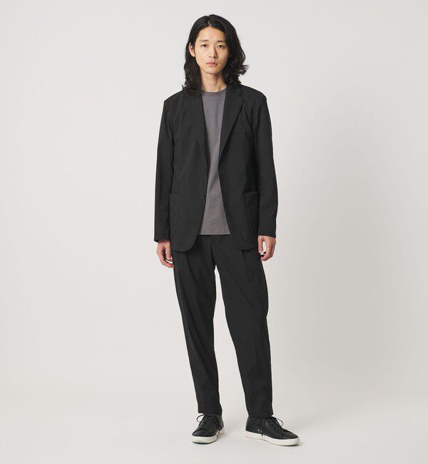 UNITED ARROWS「ウェザーコンフォート メランジ キャロット 1プリーツパンツ 撥水 ヨコストレッチ」|チノ|